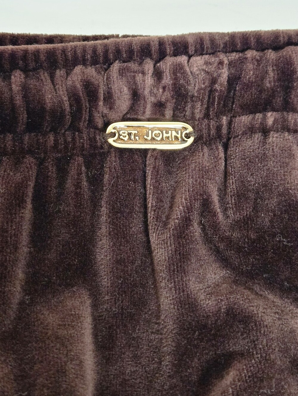 St. John Sport Brown Velour Y2K Wide-Leg Sweatpants, Size XL ~ EUC - Picture 9 of 12